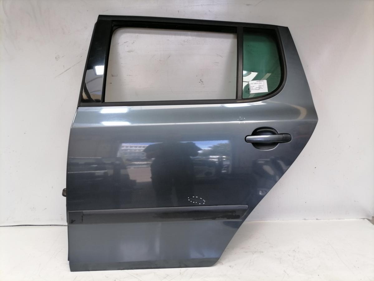 Skoda Fabia 2 5J original T&uuml;r hinten links Flie&szlig;heck LF8J Anthrazitgrau Rohbau BJ09